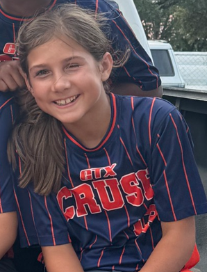 Chacelyn in her GTX Crush softball jersey